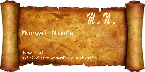 Murvai Nimfa névjegykártya